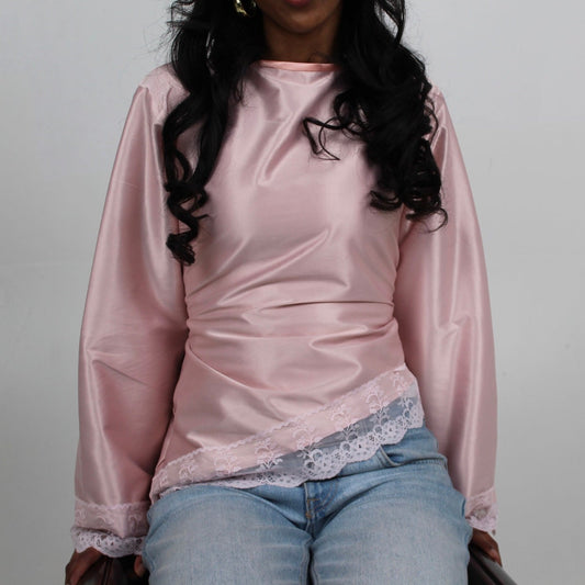 Light pink silk longsleeve