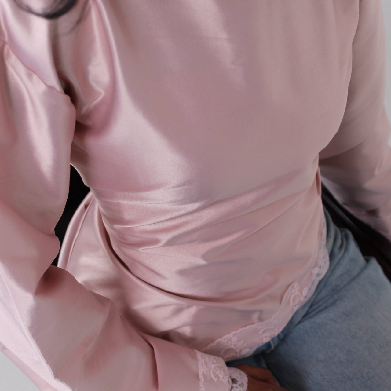 Light pink silk longsleeve