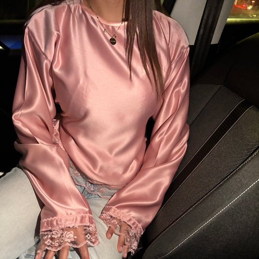 Pink silk longsleeve