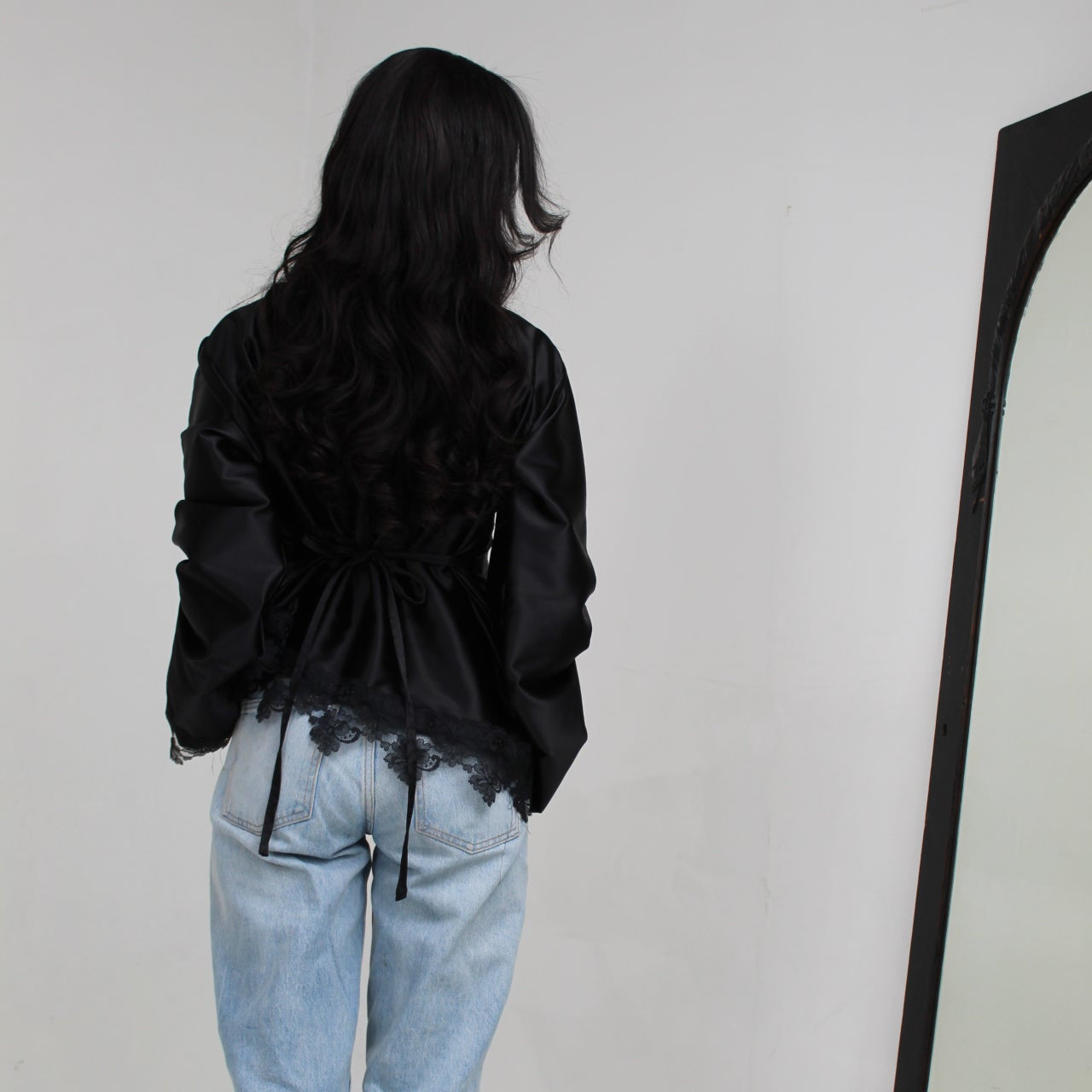 Black silk longsleeve