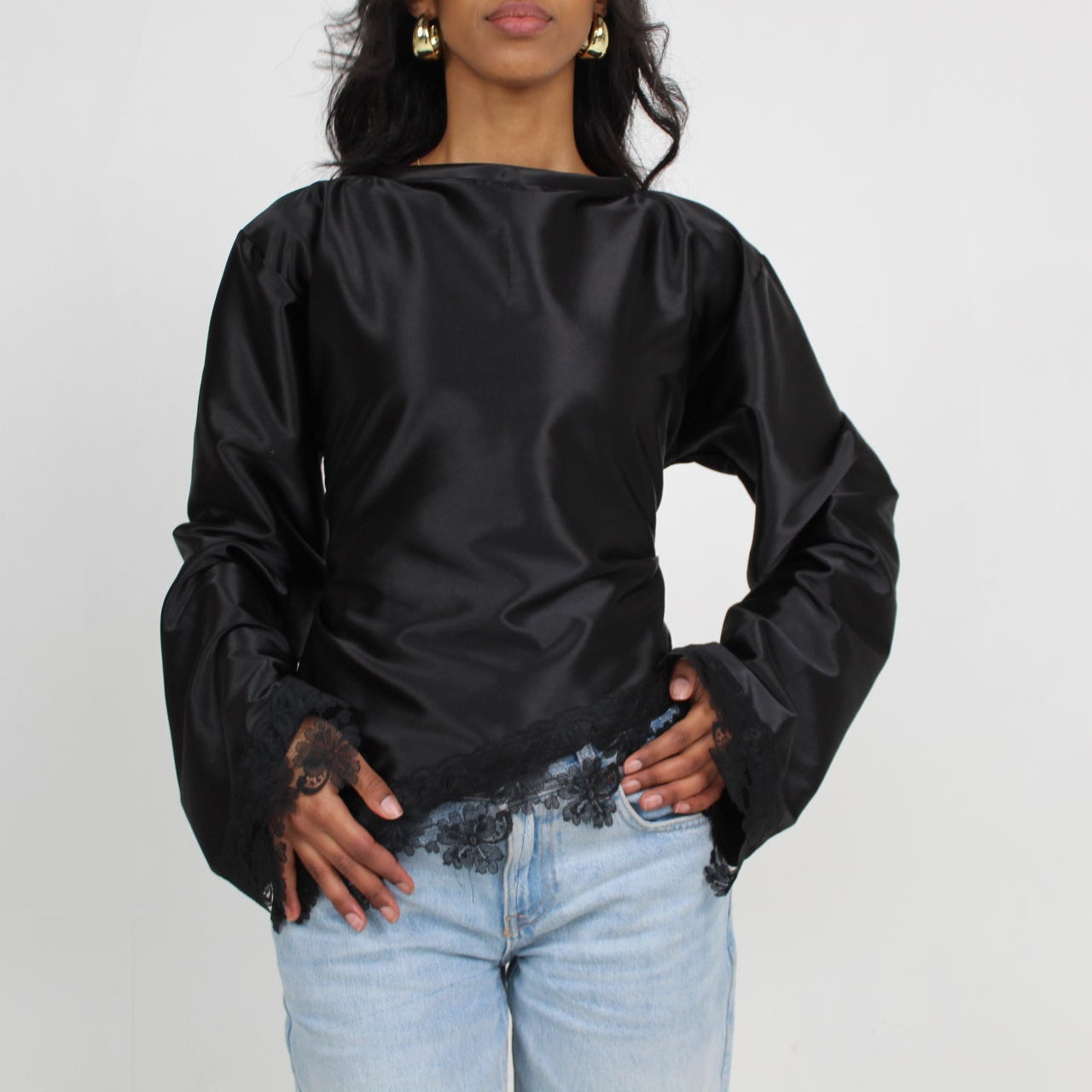 Black silk longsleeve