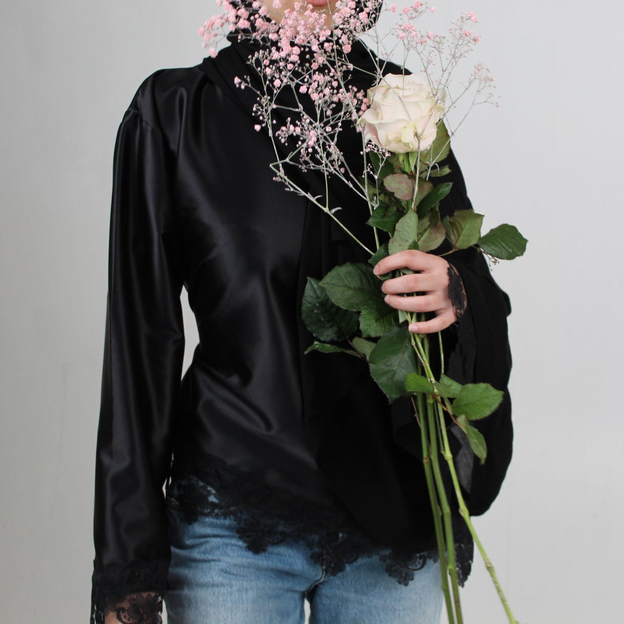Black silk longsleeve