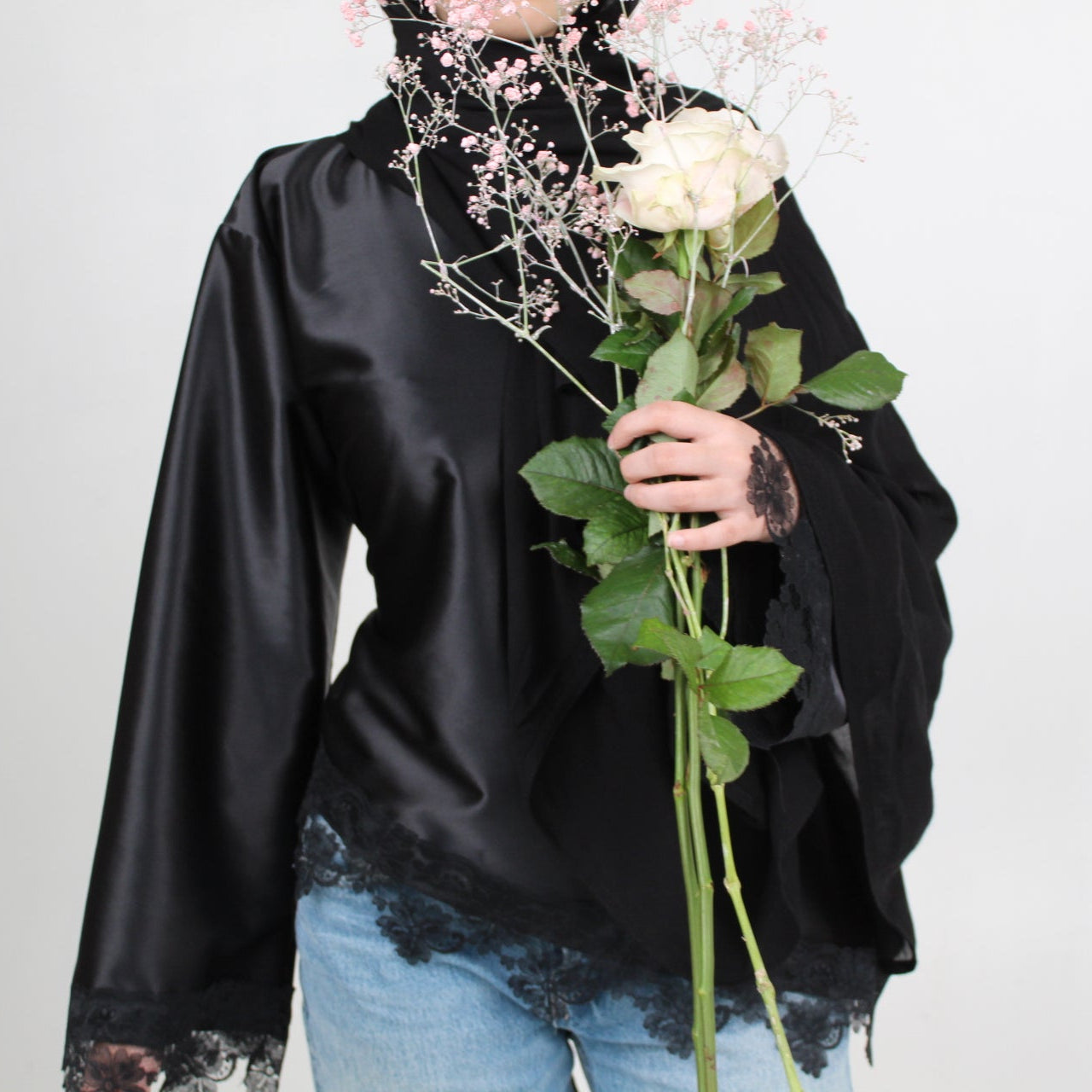 Black silk longsleeve